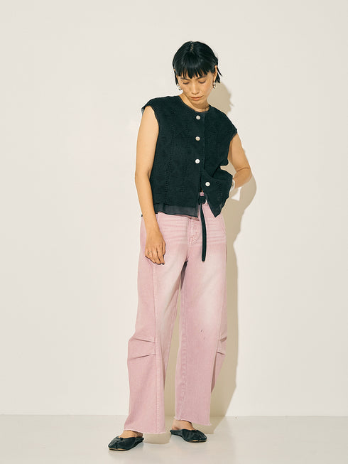 KNEE TUCK DENIM PT /Y252-31054